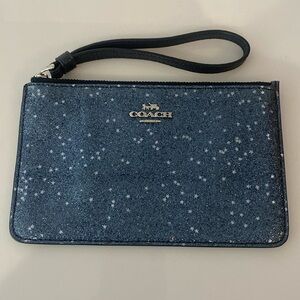 Coach Midnight Blue Star Wristlet